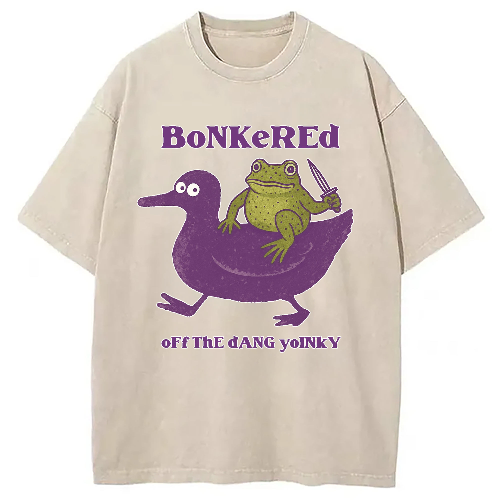 Modecanvas Bonkered of The Dang Yoinky Goose Washed T-Shirt