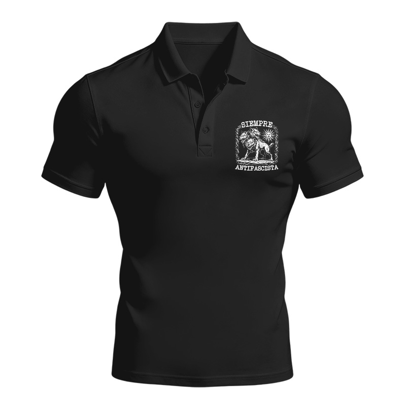Modecanvas Siempre Antifascista Anti Racist Polo Shirt