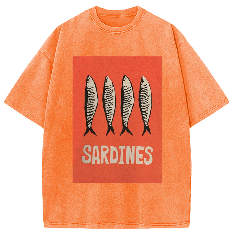 Modecanvas Sardines Japanese Washed T-Shirt