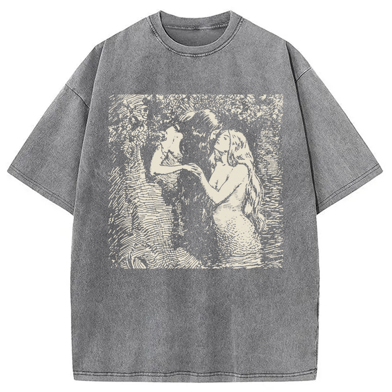 Modecanvas The Nymph and the Dryad DTG Printing Washed T-Shirt