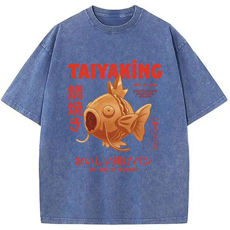 Modecanvas Thick Fish Roll DTG Printing Washed T-Shirt