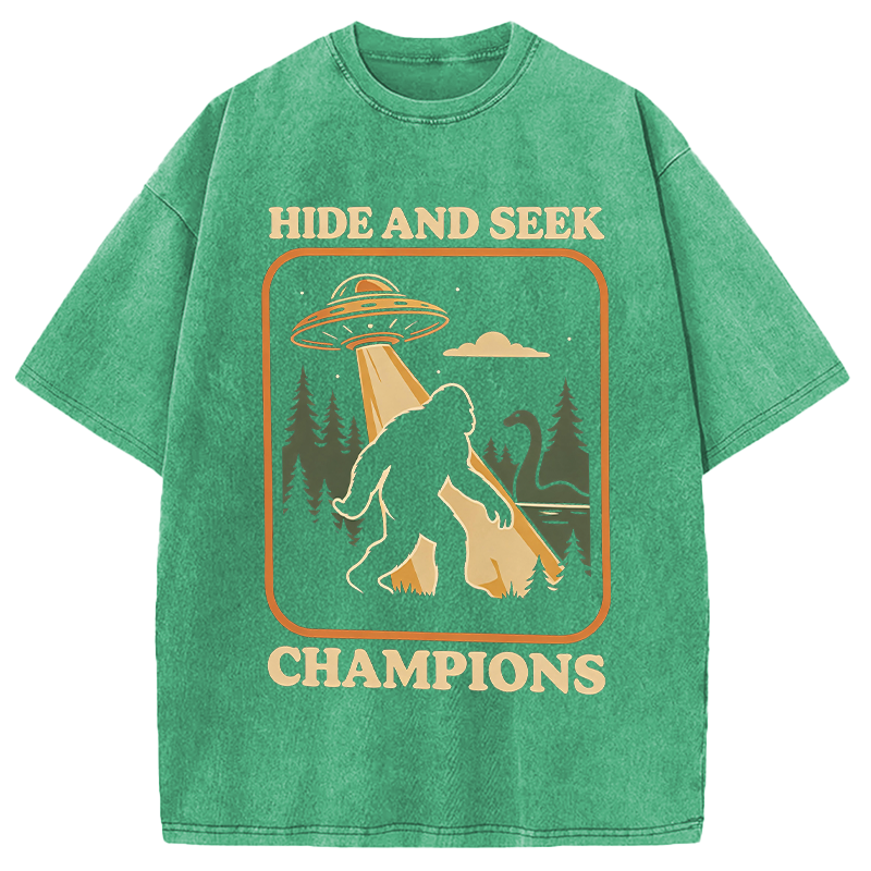 Modecanvas Hide And Seek DTG Printing Washed T-Shirt