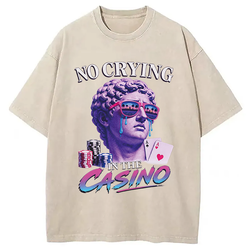 Modecanvas No Crying in the Casino DTG Printing Washed T-Shirt