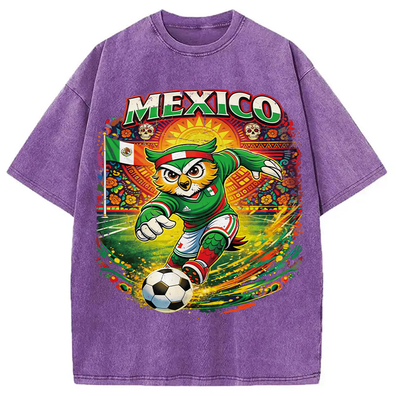 Modecanvas Mexico Soccer DTG Printing Washed T-Shirt
