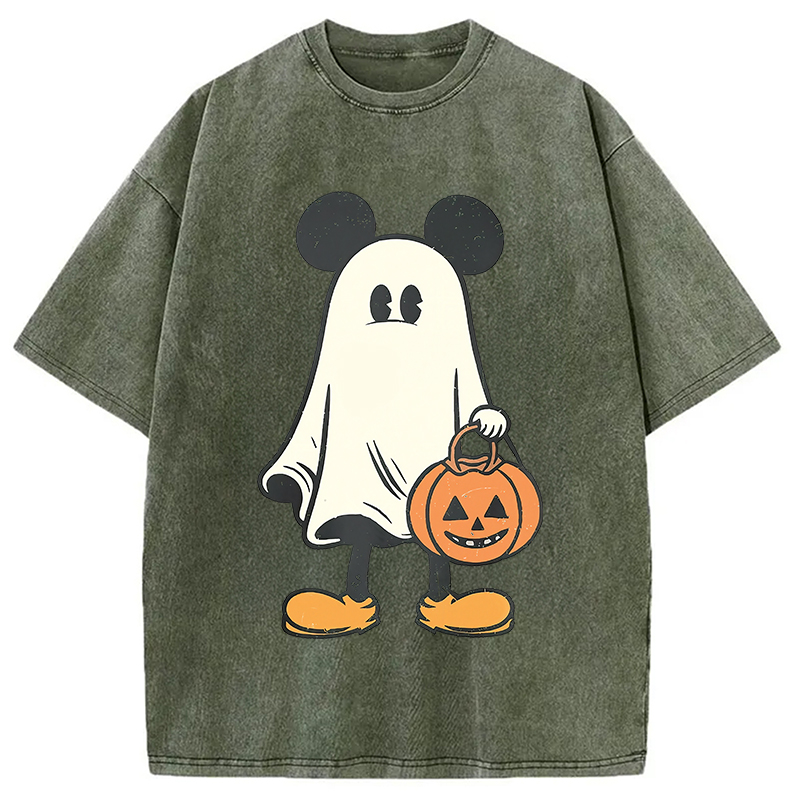 Modecanvas Halloween Mickey Washed T-Shirt