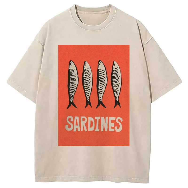 Modecanvas Sardines Japanese Washed T-Shirt