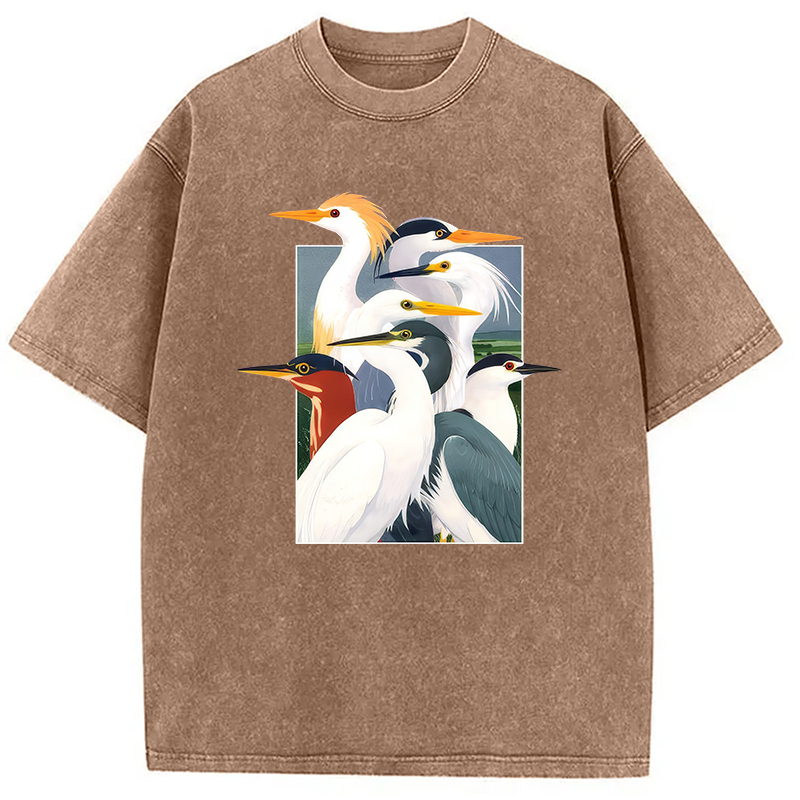 Modecanvas Wetland Assembly DTG Printing Washed T-Shirt