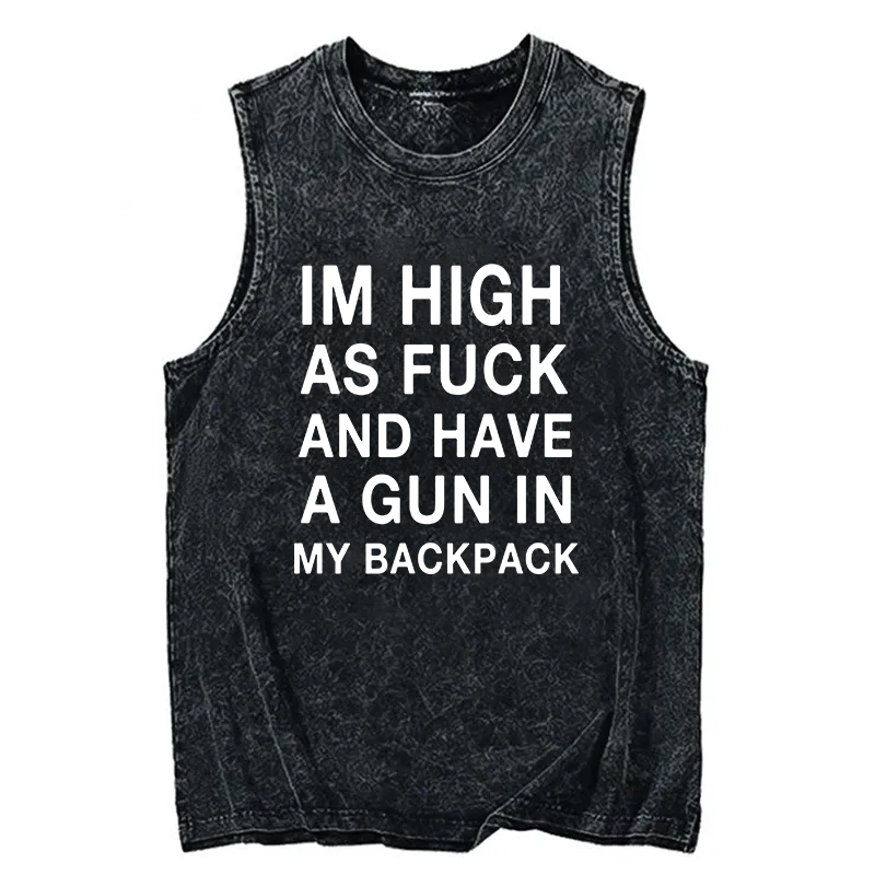 Modecanvas Im High DTG Printing Washed Tank-modecanvas