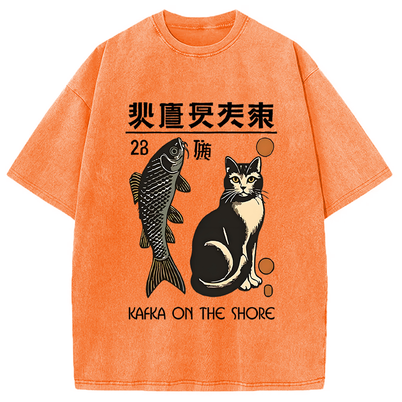 Modecanvas Kafka On The Shore Washed T-Shirt