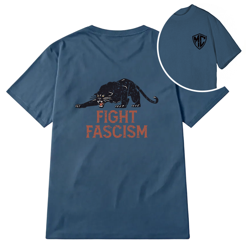 Modecanvas Fight Black Panther DTG Printing Back Classic T-Shirt