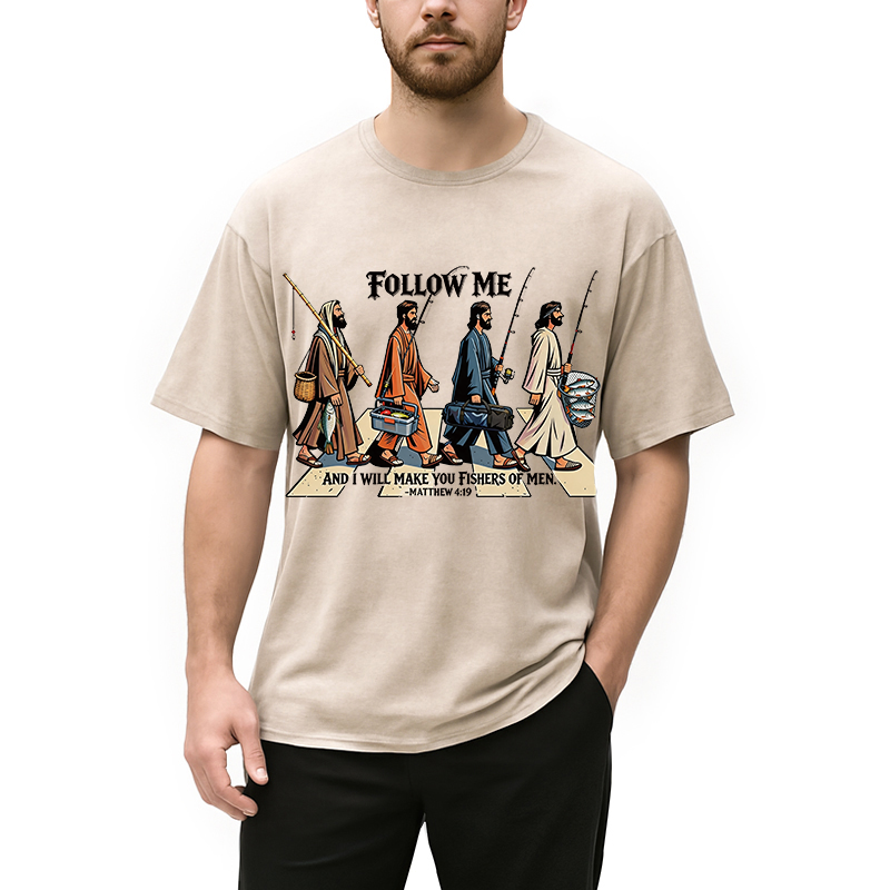 Modecanvas Fishers Of Men DTG Printing Washed T-Shirt
