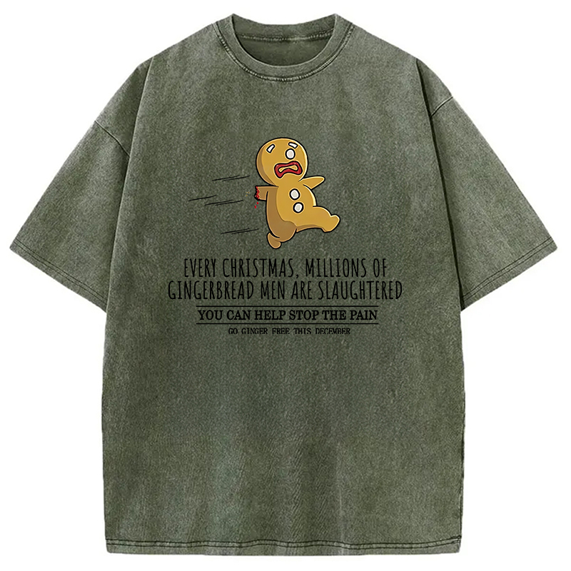 Modecanvas Gingerbread Man Disaster Washed T-Shirt