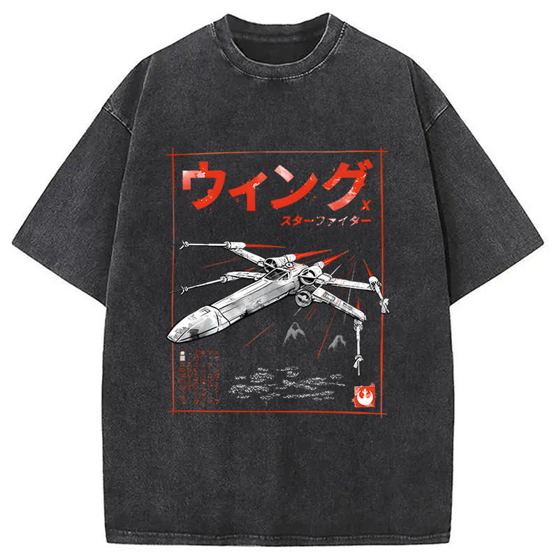 Modecanvas X-wing Fighter Japanese Washed T-Shirt