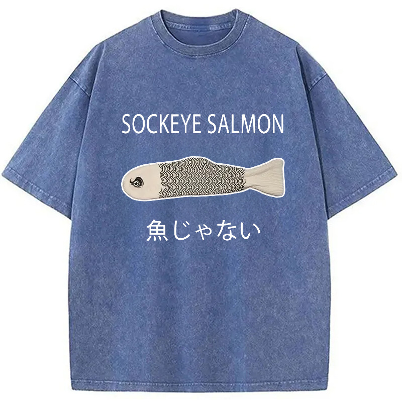 Modecanvas Sockeye Salmon Washed T-Shirt