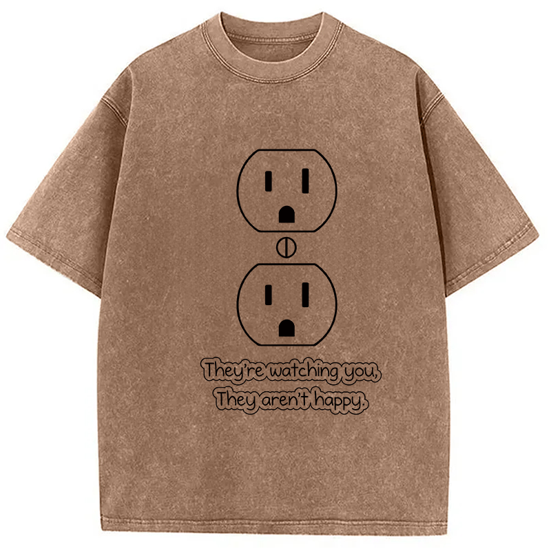 Modecanvas Sad Socket DTG Printing Washed T-Shirt