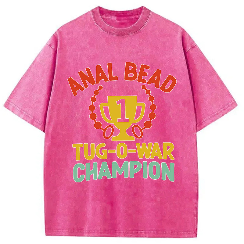 Modecanvas Anal Bead Funny Humorous DTG Printing Washed T-Shirt
