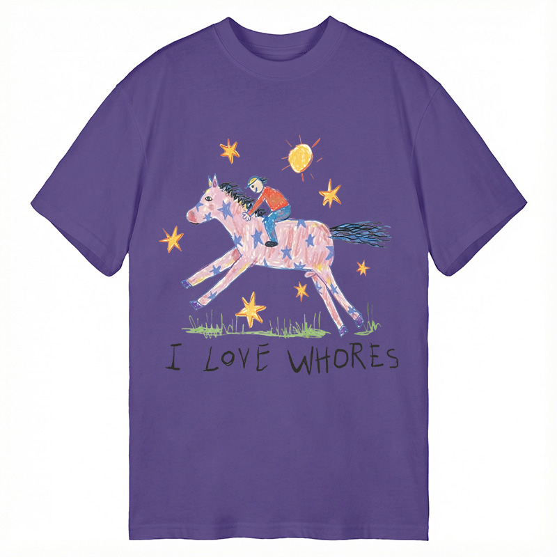 Modecanvas I Love Whores Meme DTG Printing Classic T-Shirt-modecanvas