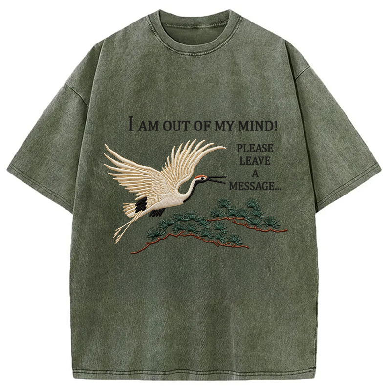 Modecanvas Out Of My Mind DTG Printing Washed T-Shirt