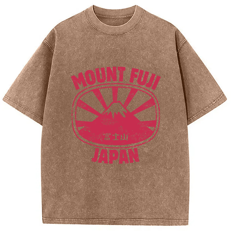Modecanvas Mount Fuji Japan Washed T-Shirt