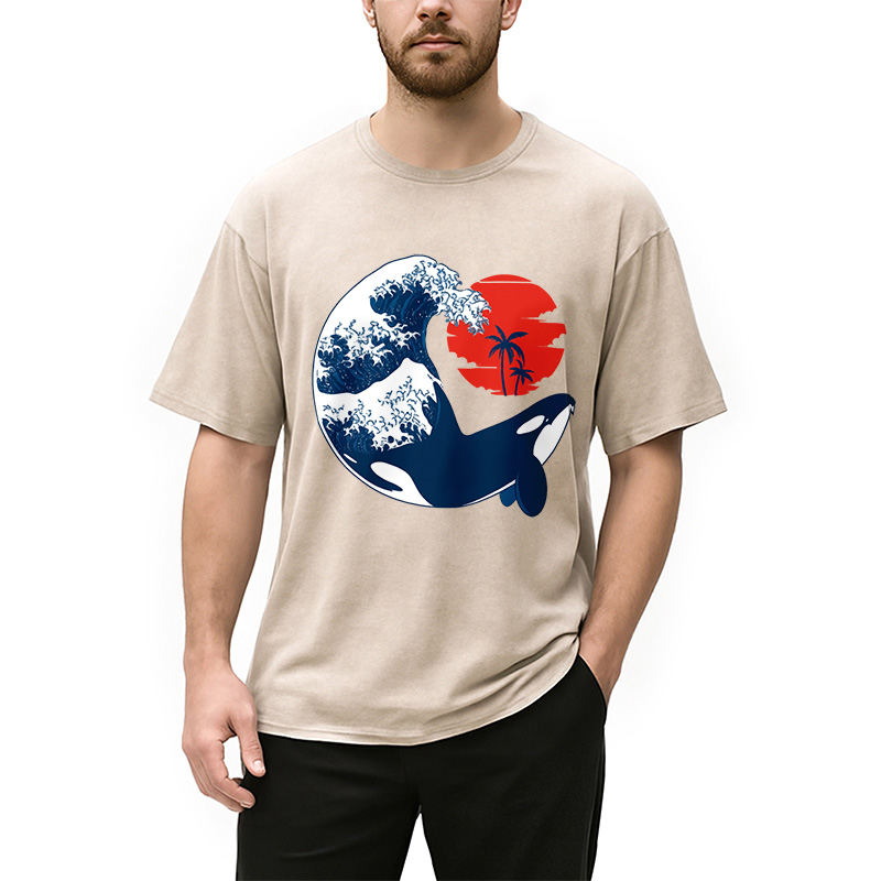 Modecanvas The Killer Wave Washed T-Shirt
