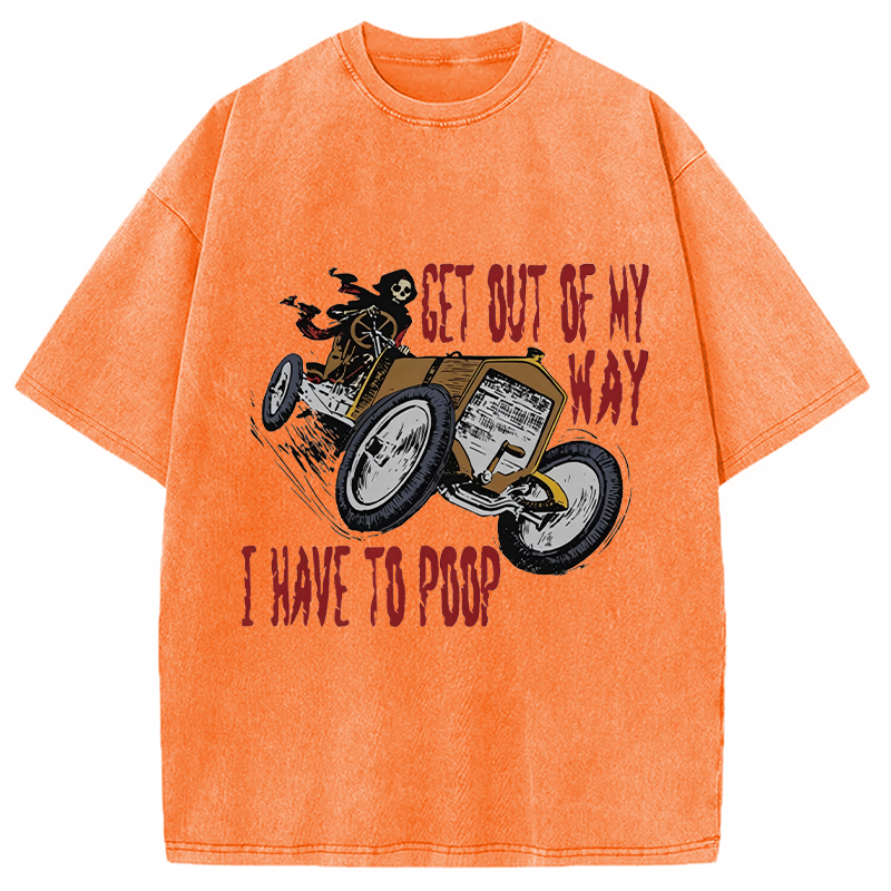 Modecanvas Get Out Of My Way DTG Printing Washed T-Shirt