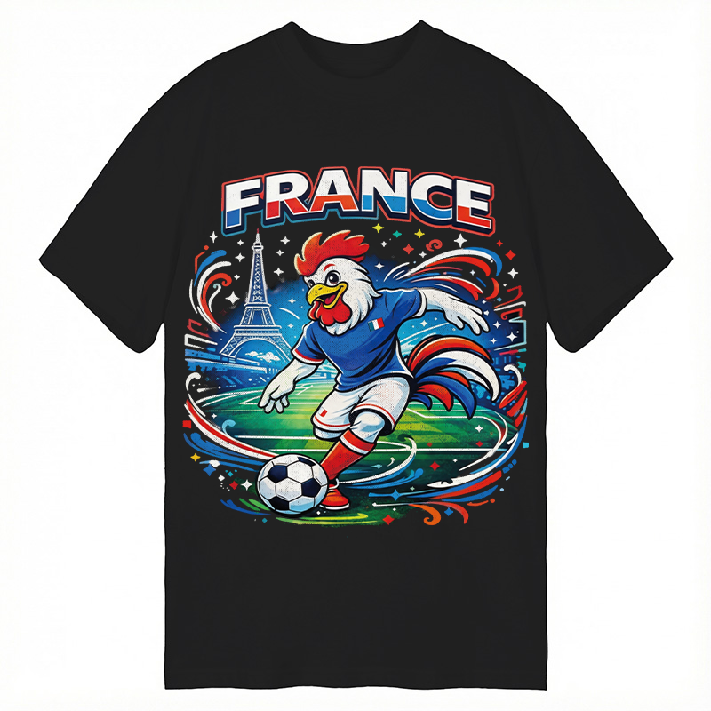 Modecanvas France Rooster Soccer DTG Printing Classic T-Shirt-modecanvas