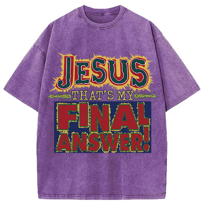 Modecanvas Jesus Bible Holy DTG Printing Washed T-Shirt