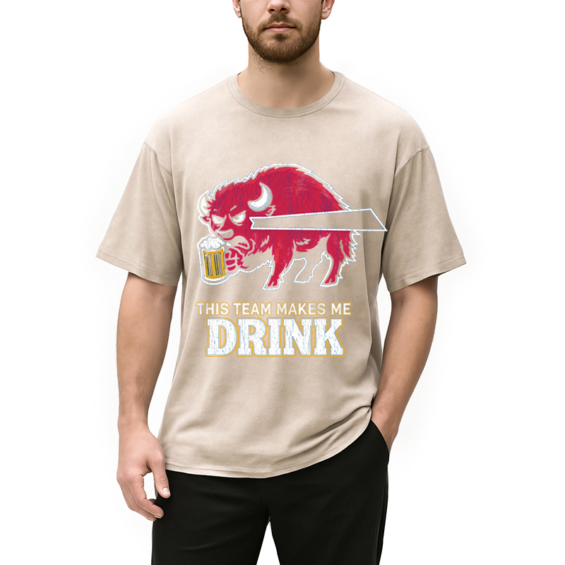 Modecanvas Bills Makes Me Drink Crack DTG Printing Washed T-Shirt