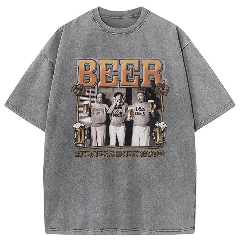 Modecanvas White and Cream Washed T-Shirt