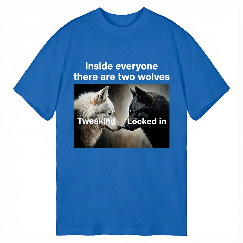 Modecanvas Inside Everyone There Are Two Wolves DTG Printing Classic T-Shirt-modecanvas