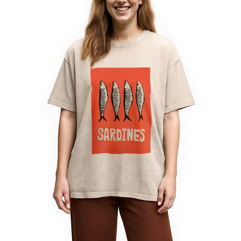 Modecanvas Sardines Japanese Washed T-Shirt