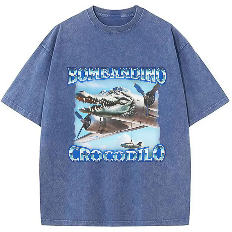Modecanvas Bombandino Crocodilo Washed T-Shirt