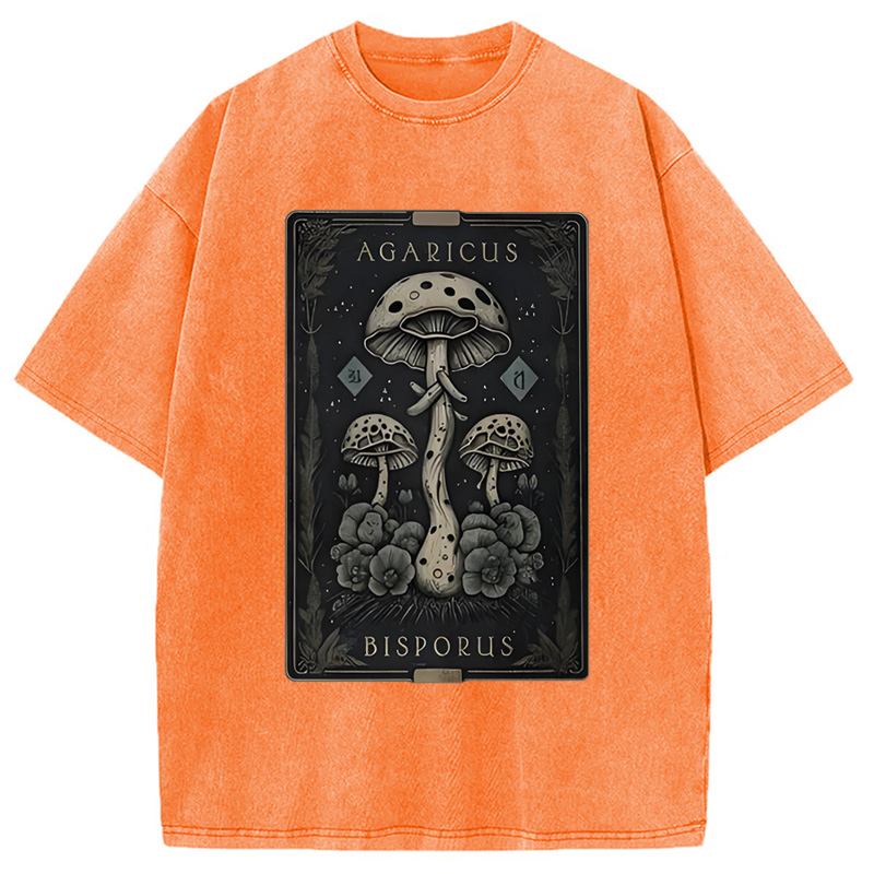 Modecanvas Mushroom Forest Vintage Tarot Washed T-Shirt