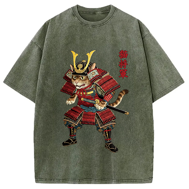 Modecanvas Cat General DTG Printing Washed T-Shirt