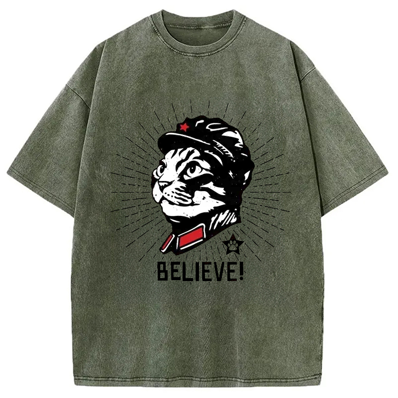 Modecanvas Trust Cat Chairman Washed T-Shirt