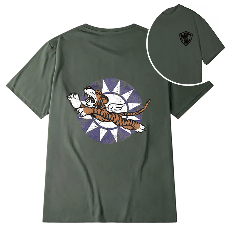 Modecanvas Flying Tigers DTG Printing Back Classic T-Shirt