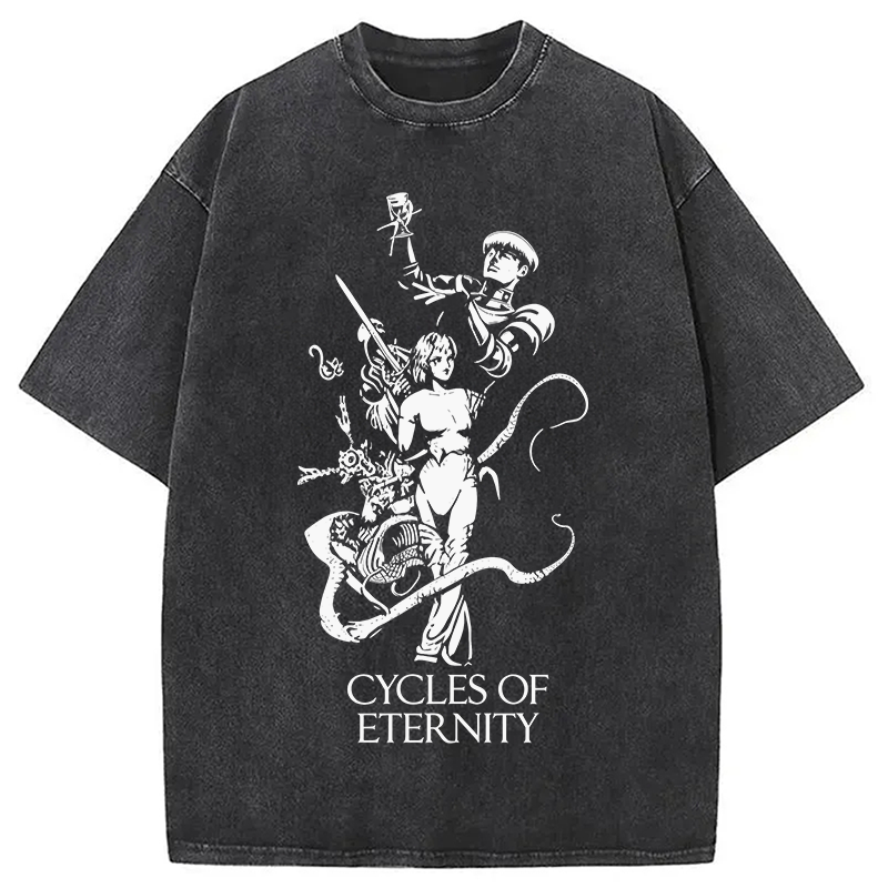 Modecanvas Cycles of Eternity DTG Printing Washed T-Shirt