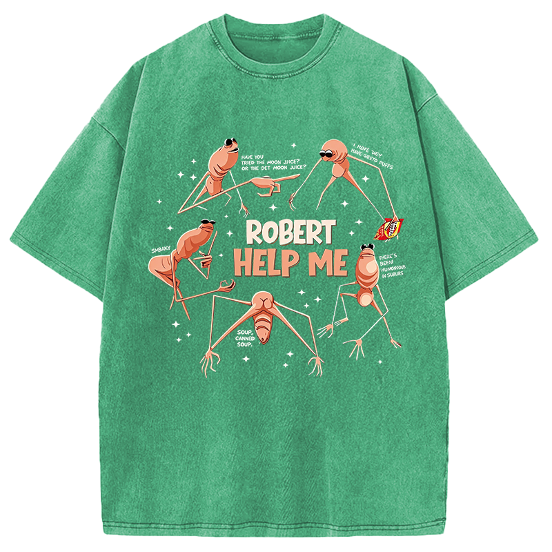 Modecanvas Robert Help Me DTG Printing Washed T-Shirt