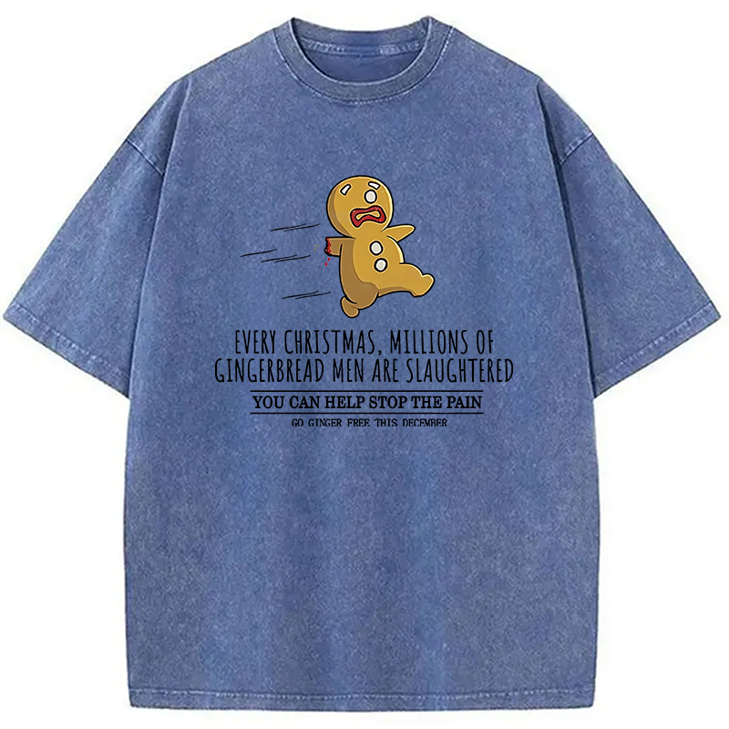 Modecanvas Gingerbread Man Disaster Washed T-Shirt