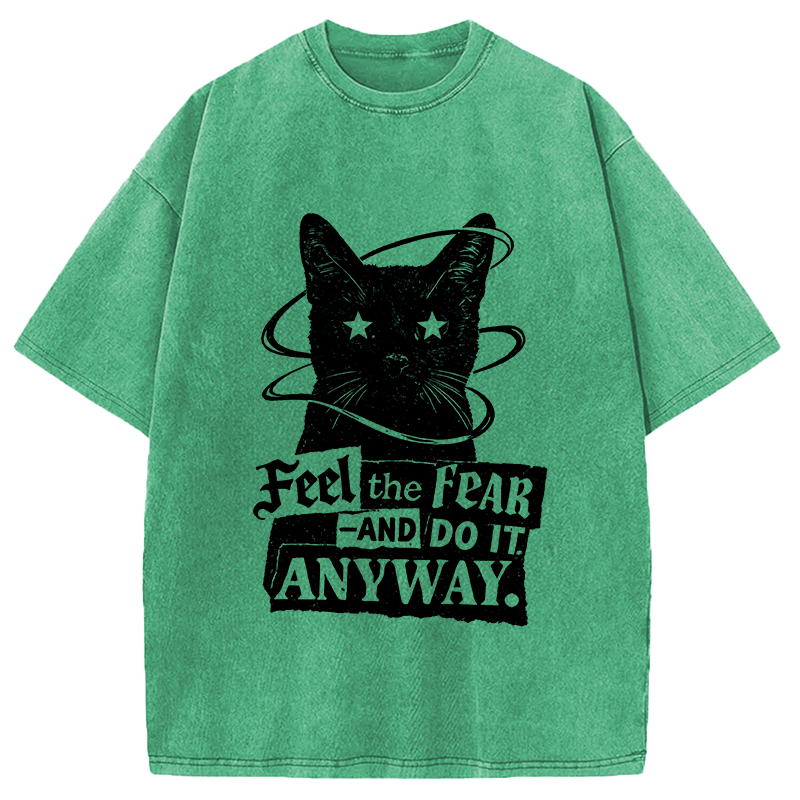 Modecanvas Defiant Whisker Existential Smoke DTG Printing Washed T-Shirt