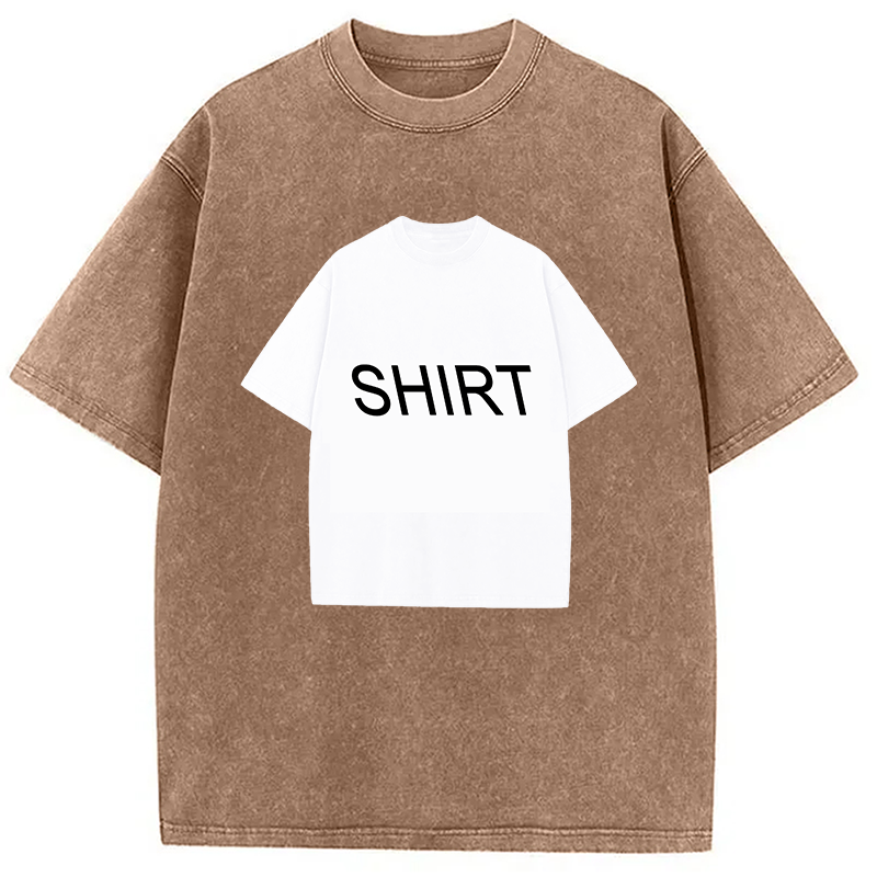 Modecanvas Shirt Of A Shirt Funny Meme Washed T-Shirt-modecanvas
