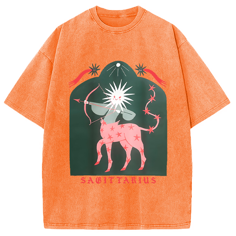 Modecanvas Sagittarius Riso Washed T-Shirt