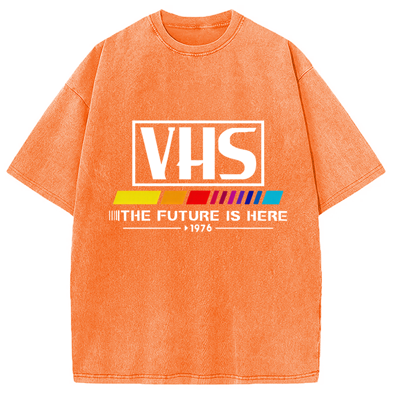 Modecanvas VHS 1976 Vintage Washed T-Shirt-modecanvas