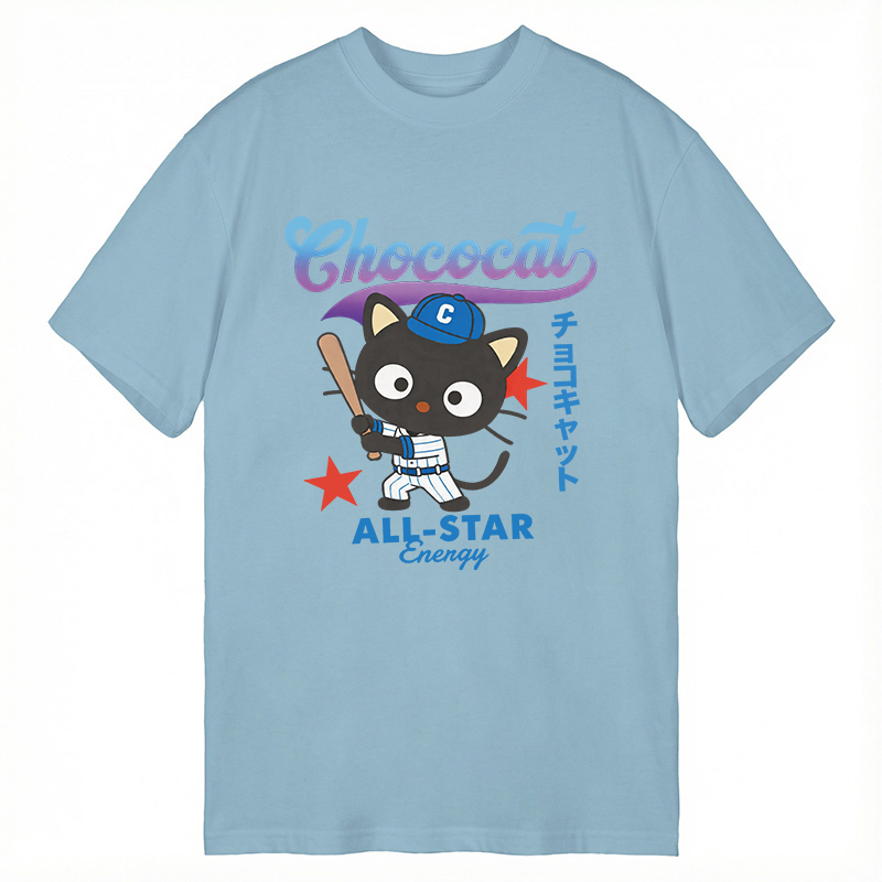 Modecanvas Chococat Baseball DTG Printing Classic T-Shirt-modecanvas