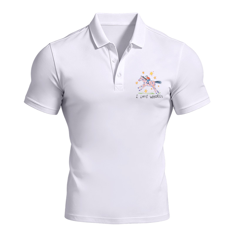 Modecanvas I Love Whores Meme Polo Shirt