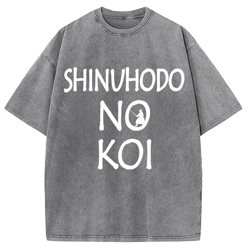 Modecanvas No Koi DTG Printing Washed T-Shirt