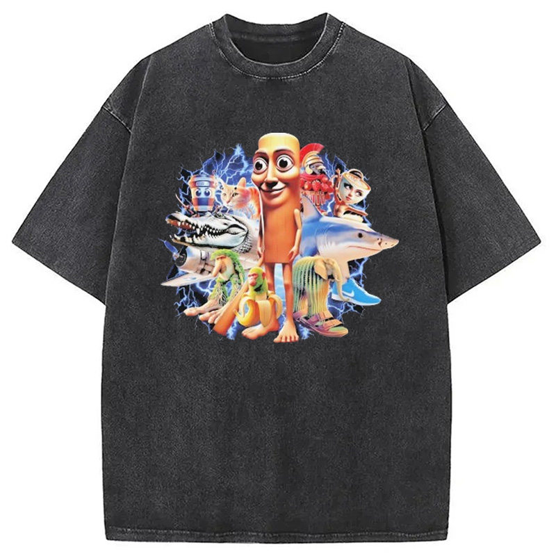 Modecanvas Tung Tung Tung Washed T-Shirt