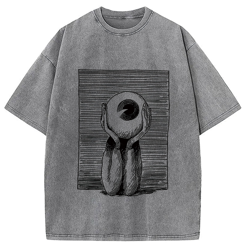 Modecanvas The Eye of the Beholder DTG Printing Washed T-Shirt-modecanvas