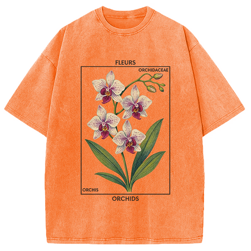 Modecanvas Vintage Orchid DTG Printing Washed T-Shirt