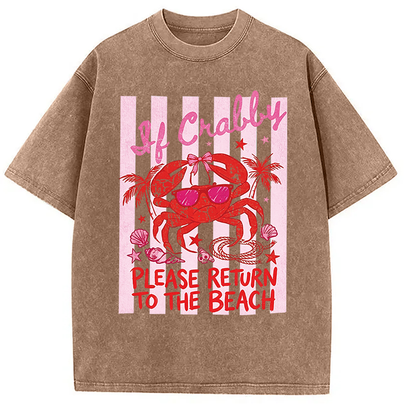 Modecanvas Return To Beach DTG Printing Washed T-Shirt